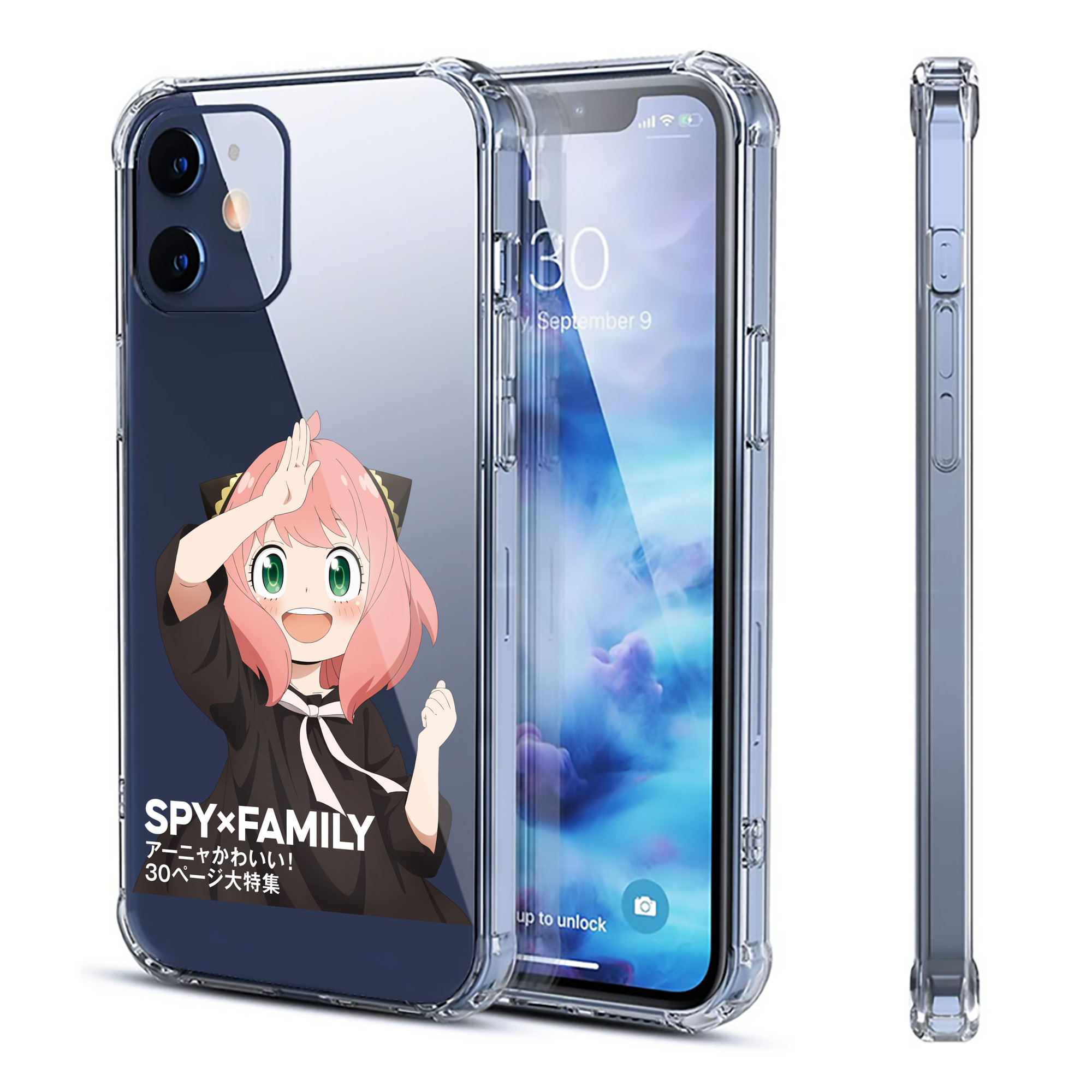 （画像用） SPY×FAMILY间谍家家酒 【iPhone 12シリーズ対応】透明スマホケース（クリアソフトケース）